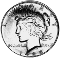 1925 Peace Dollar Obverse